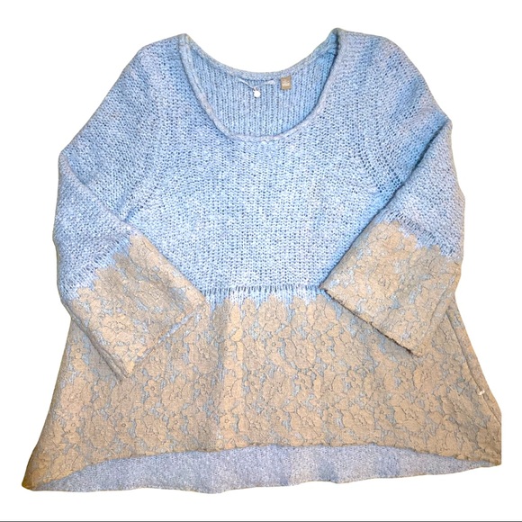 Anthropologie Sweaters - Anthropologie Knitted and Knotted felt
lace sweater - XL